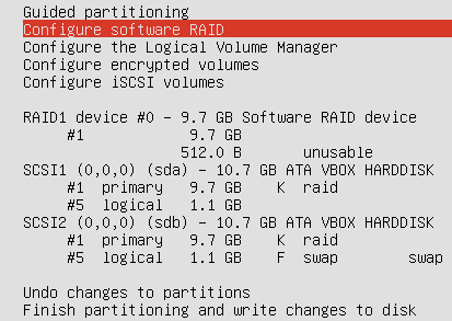 Ubuntu server Raid Setup